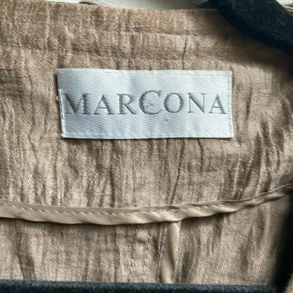 Marcona linen ruffled long sleeve lightweight jacket Sz 14 - Picture 10 of 16